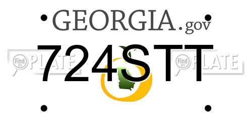 724STT Georgia License Plate