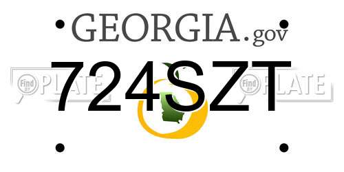724SZT Georgia License Plate