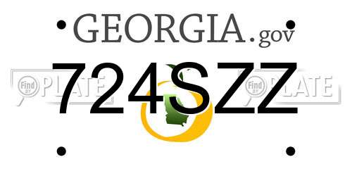 724SZZ Georgia License Plate