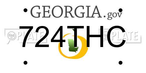 724THC Georgia License Plate