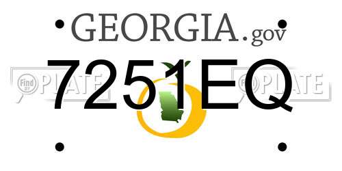 7251EQ Georgia License Plate
