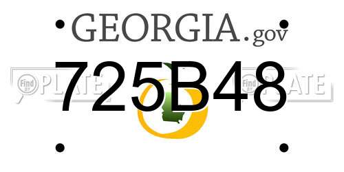 725B48 Georgia License Plate