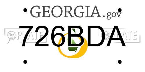 726BDA Georgia License Plate