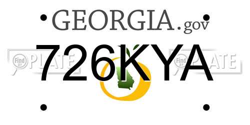 726KYA Georgia License Plate