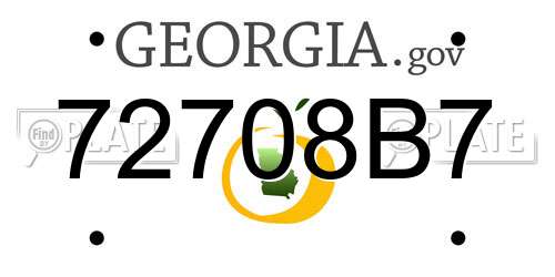 72708B7 Georgia License Plate