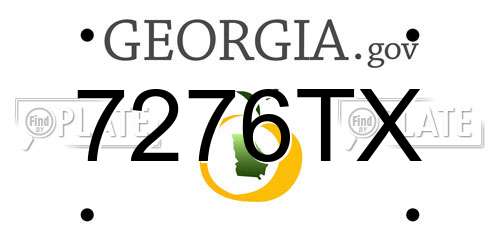 7276TX Georgia License Plate