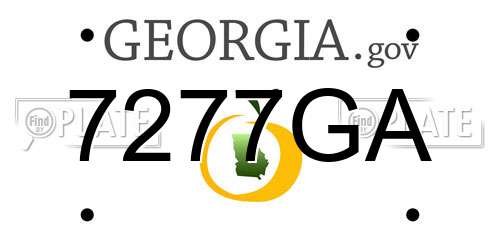 7277GA Georgia License Plate