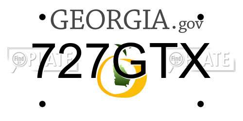727GTX Georgia License Plate