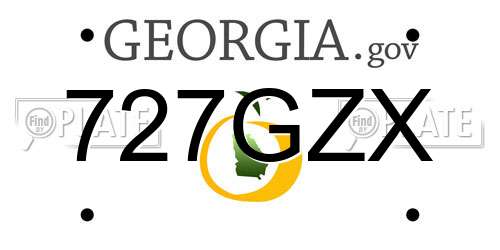 727GZX Georgia License Plate