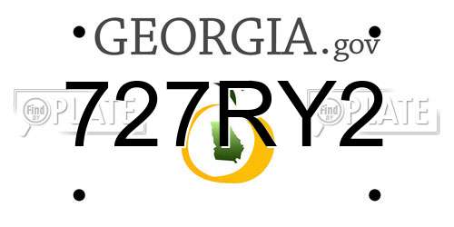 727RY2 Georgia License Plate