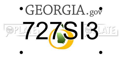 727SI3 Georgia License Plate