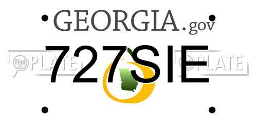 727SIE Georgia License Plate