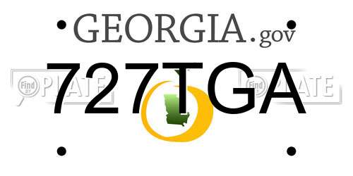 727TGA Georgia License Plate