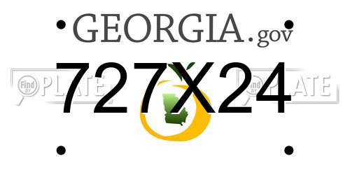 727X24 Georgia License Plate