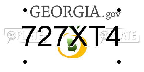 727XT4 Georgia License Plate