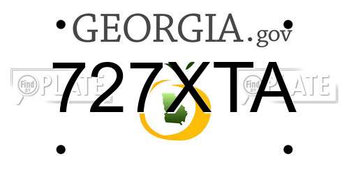 727XTA Georgia License Plate