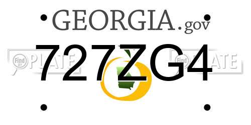 727ZG4 Georgia License Plate