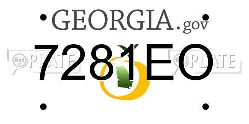 7281EO Georgia License Plate