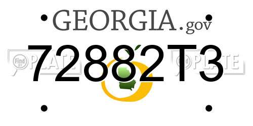 72882T3 Georgia License Plate