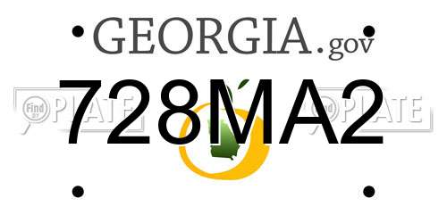 728MA2 Georgia License Plate