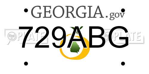729ABG Georgia License Plate