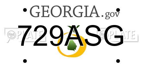 729ASG Georgia License Plate