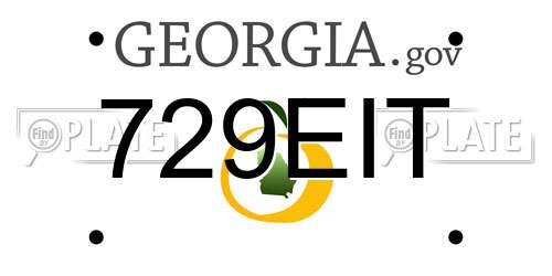 729EIT Georgia License Plate