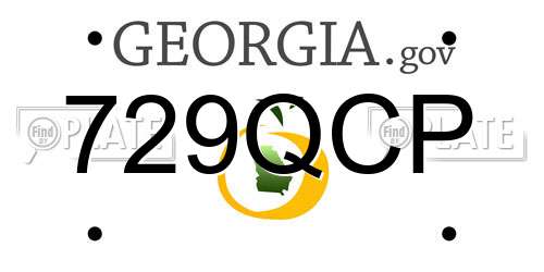 729QCP Georgia License Plate