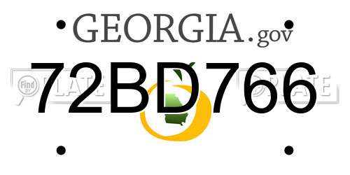 72BD766 Georgia License Plate