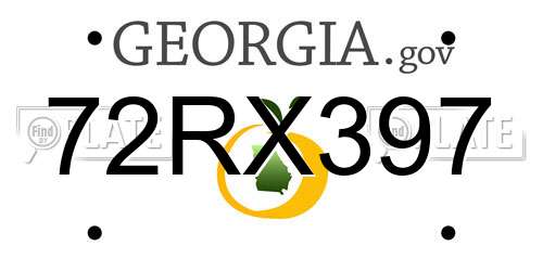 72RX397 Georgia License Plate
