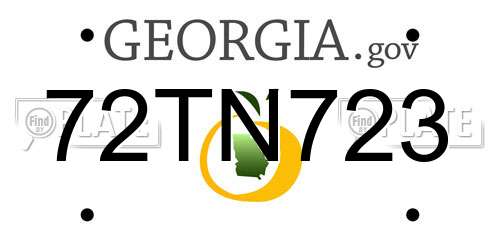 72TN723 Georgia License Plate