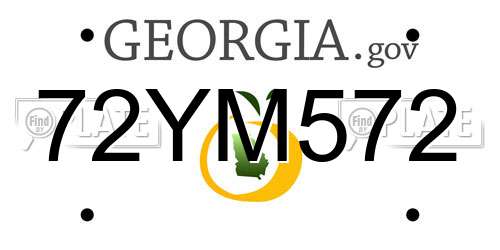 72YM572 Georgia License Plate