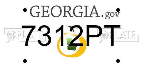 7312PT Georgia License Plate