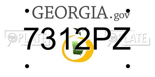 7312PZ Georgia License Plate
