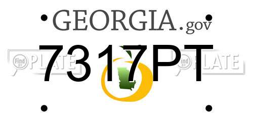 7317PT Georgia License Plate