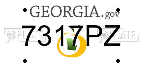 7317PZ Georgia License Plate