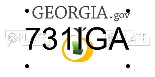 731IGA Georgia License Plate