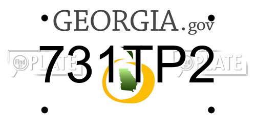731TP2 Georgia License Plate