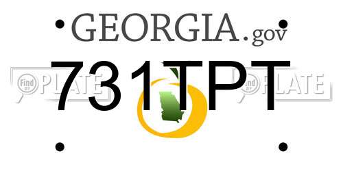 731TPT Georgia License Plate