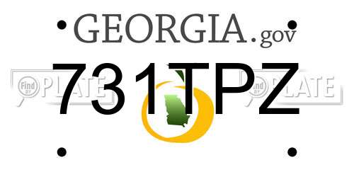 731TPZ Georgia License Plate