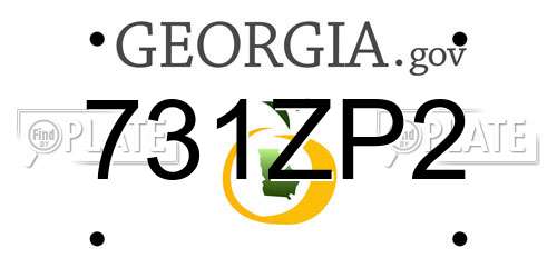 731ZP2 Georgia License Plate