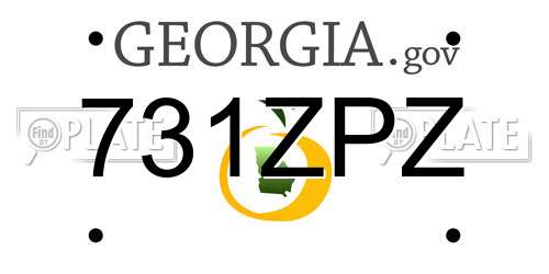 731ZPZ Georgia License Plate