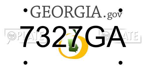 7327GA Georgia License Plate