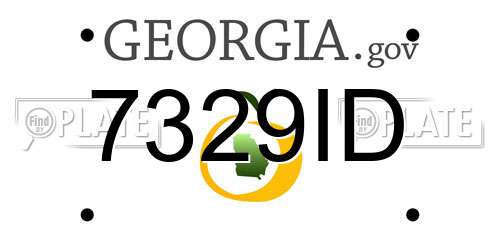 7329ID Georgia License Plate