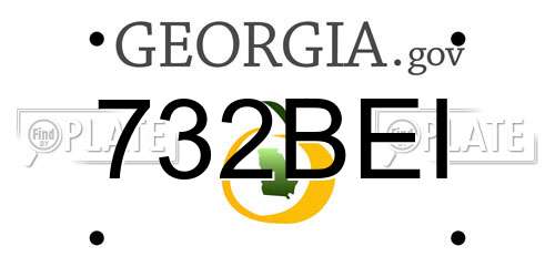 732BEI Georgia License Plate