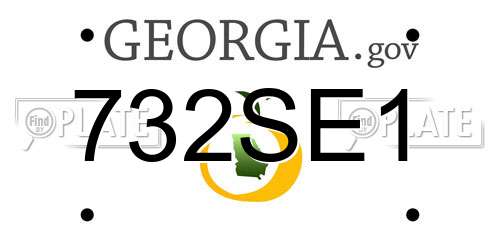 732SE1 Georgia License Plate