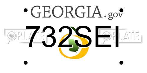 732SEI Georgia License Plate