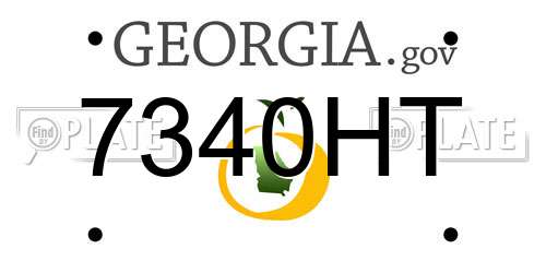 7340HT Georgia License Plate