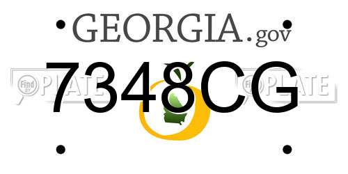 7348CG Georgia License Plate