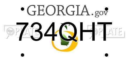 734QHT Georgia License Plate